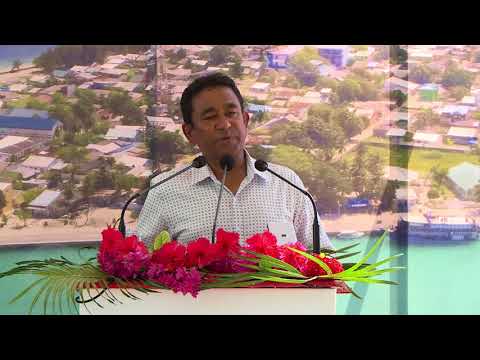 President Inaugurates Holhudhoo Harbour