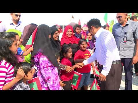 President arrives in Kendhoo Island