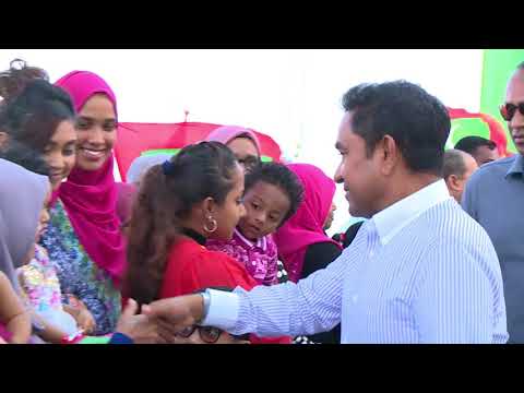 President arrives in Eydhafushi Island