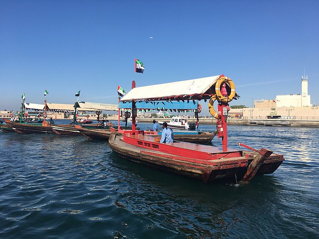Traditional Dhow boats on Dubai Creek