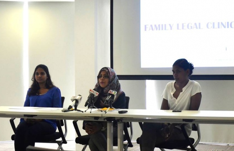 FLC founders and Hope for Women coordinator at a press conference