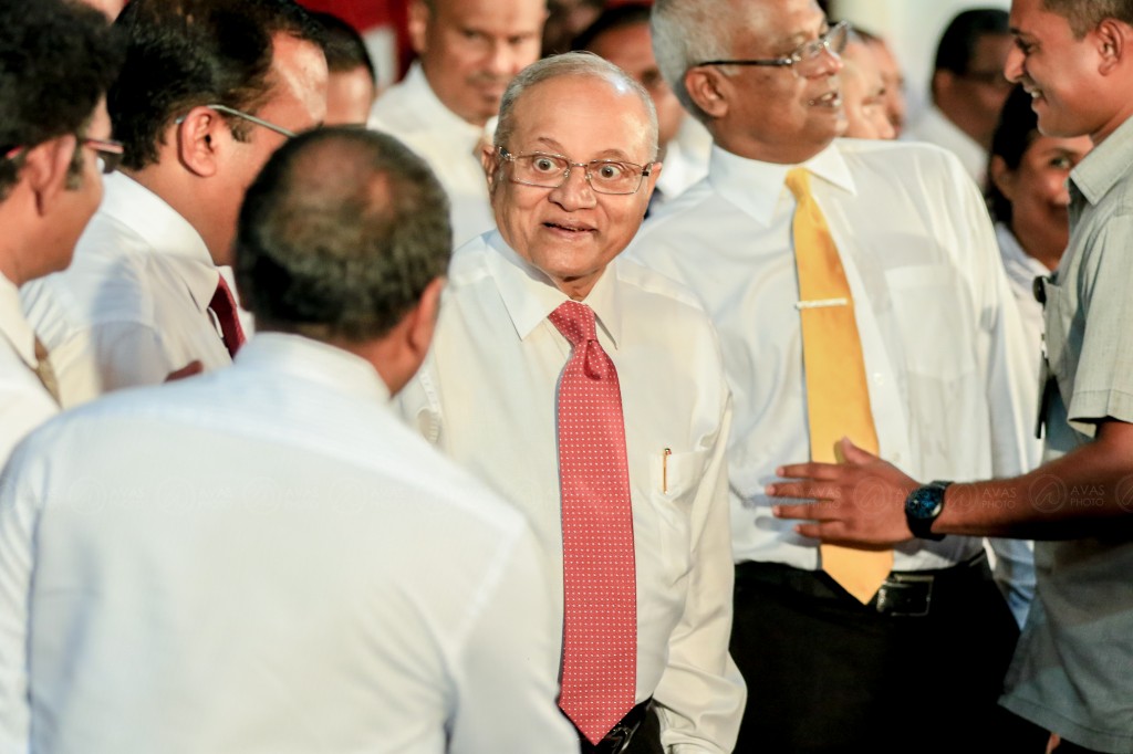 Maumoon participating in an opposition rally