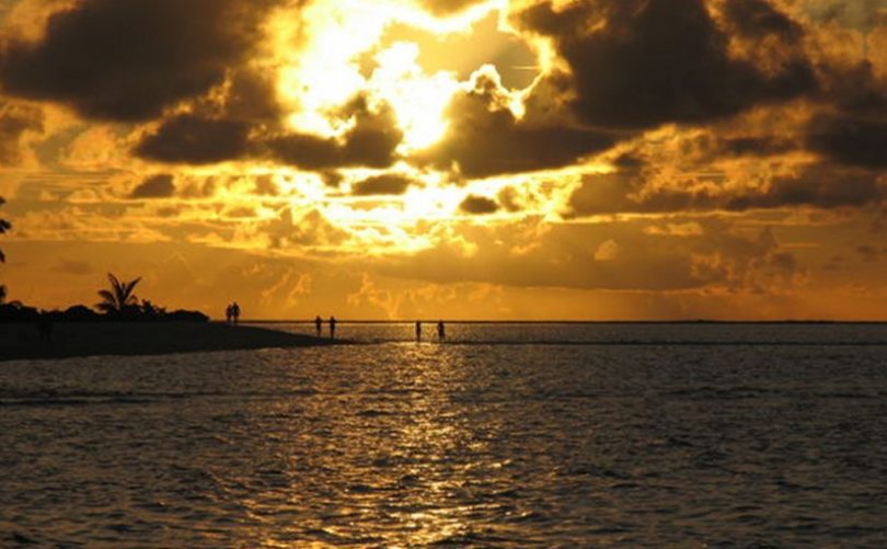 Sunset in the Maldives