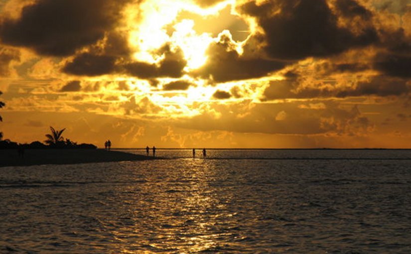 Sunset in the Maldives