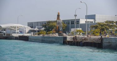 breakwater being done - new terminal area of VIA