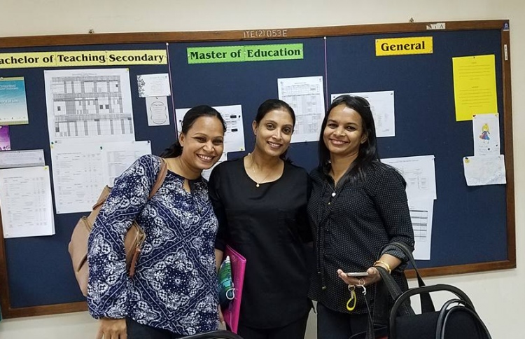 Aishath with her friends