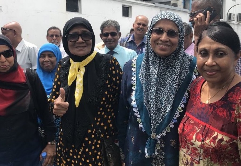 Nasreena near the court