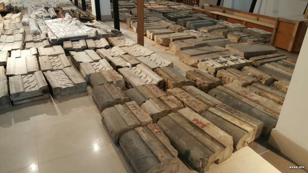 Dismantled Coral blocks of the mosque