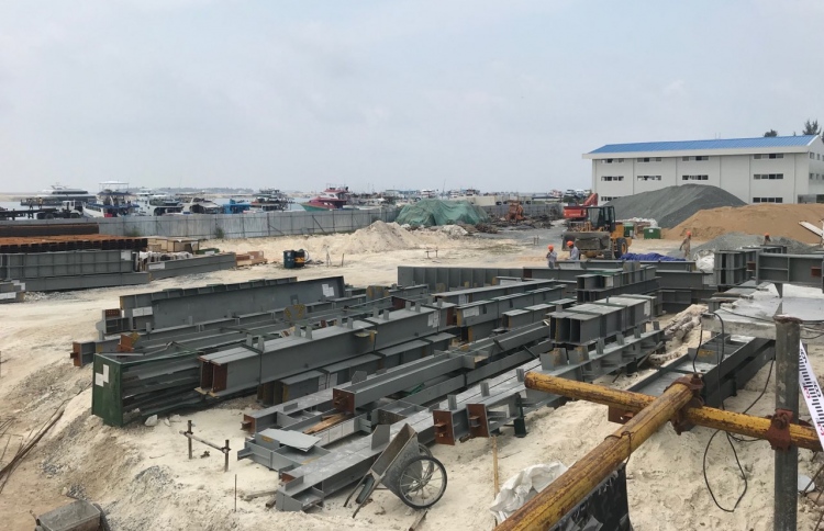Construction project in Maldives