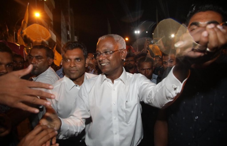 President Elect Ibu celebrating with supporters