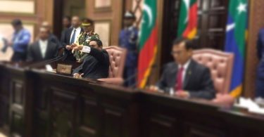Yameen thumbs down at Parliament