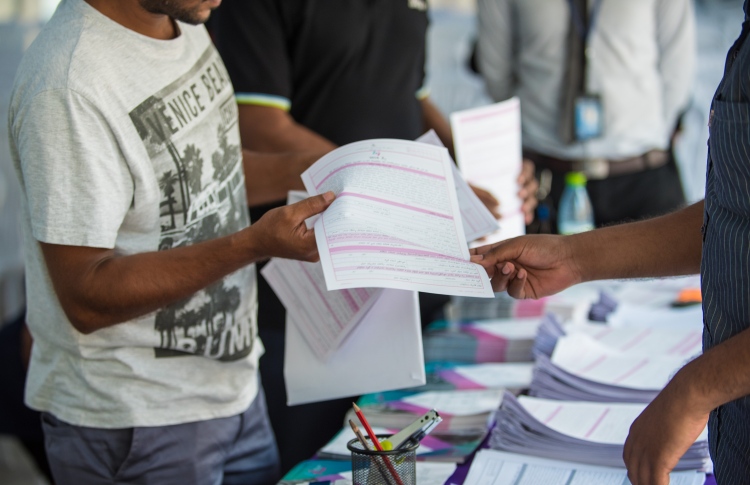 A form being submitted