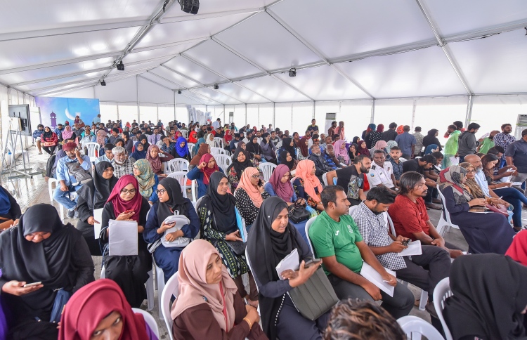 people waiting to submit forms