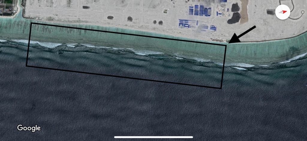 Potential surf break on the Eastern side of Hulhumale’ which can be improved by installing an ASR.