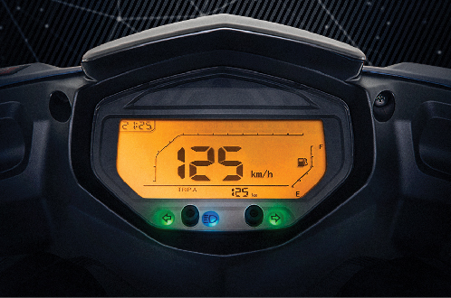 The full LED digital display delivers futuristic looks and easy to read