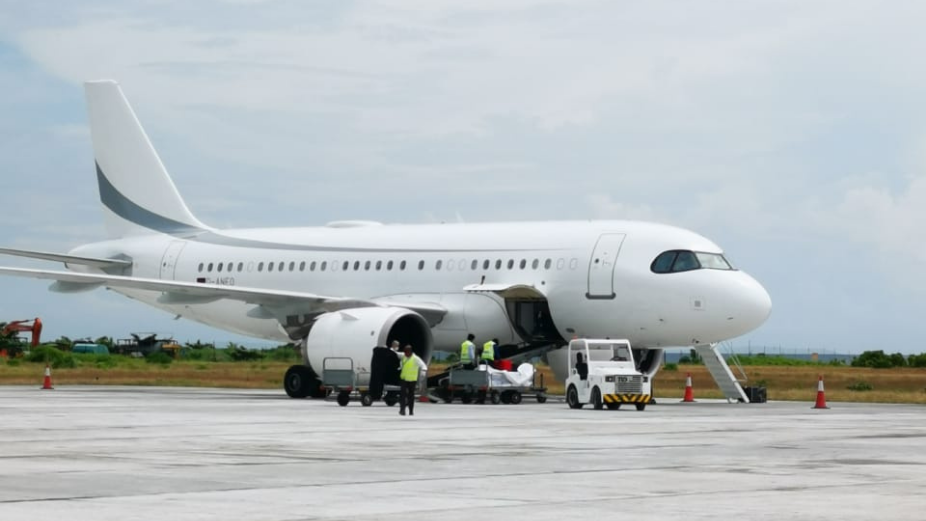 Delightful View at Maafaru Airport Yesterday with the Landing of 8 Private Jets!