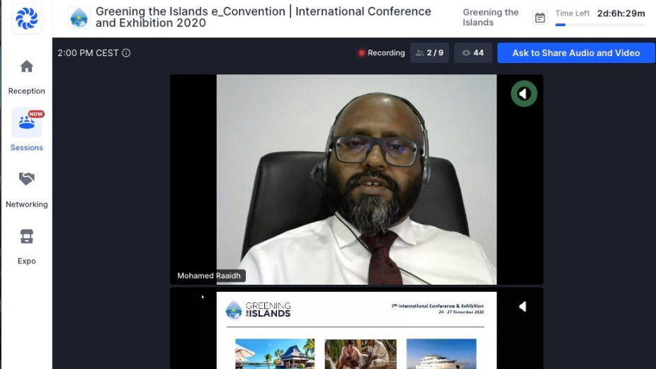 Maldives Participates in the 7th Greening the Islands E-Convention