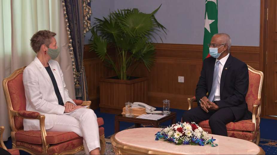 British High Commissioner Pays Courtesy Visit to the President of Maldives