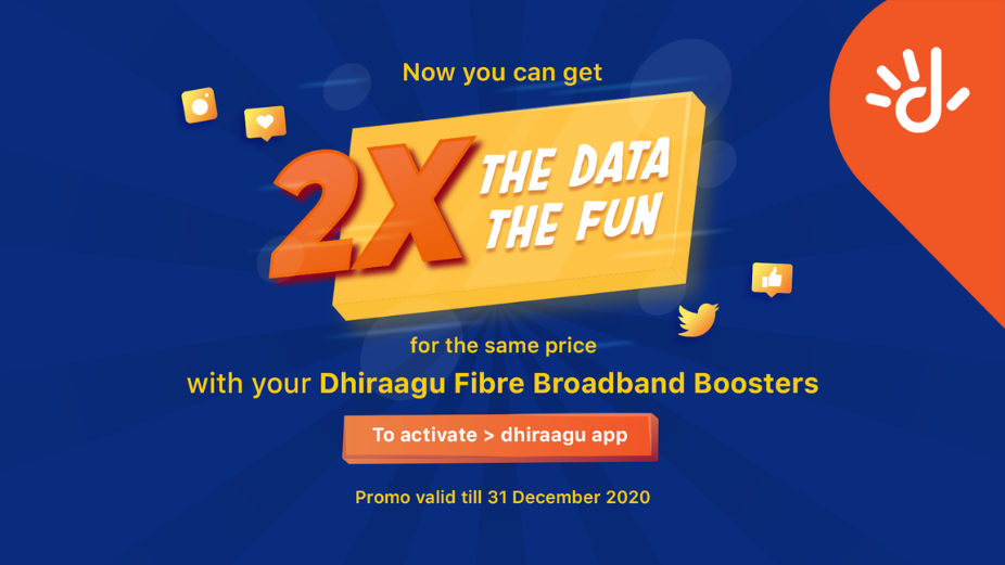 Dhiraagu Extends its ‘Double Data’ Fixed Broadband Booster Promotion