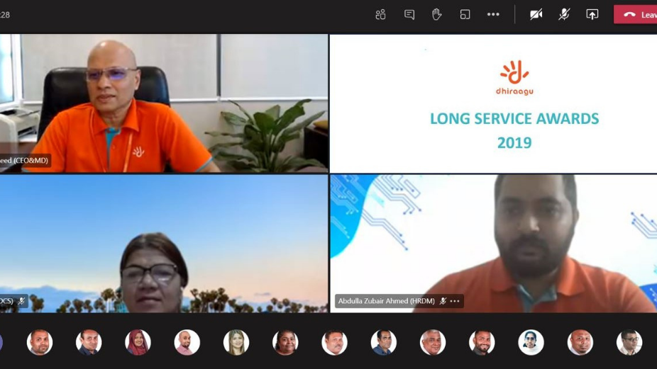 Dhiraagu Recognises 65 Individuals for their Long-Term Service to the Company