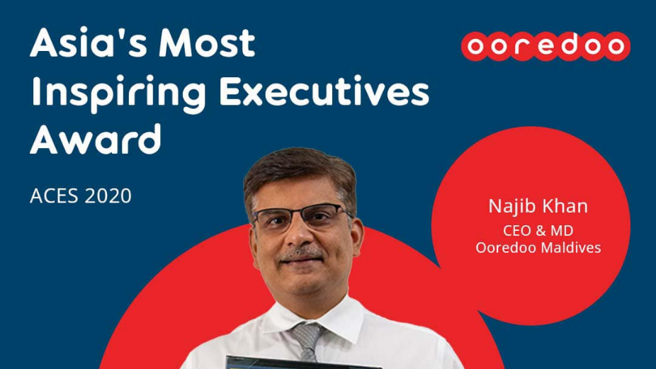CEO of Ooredoo Maldives Wins Asia’s Most Inspiring Leaders Award!