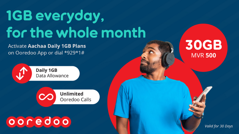 First of its Kind in the Market! Ooredoo Maldives Introduces Aachaa Daily 1GB Plans with Unlimited Calls