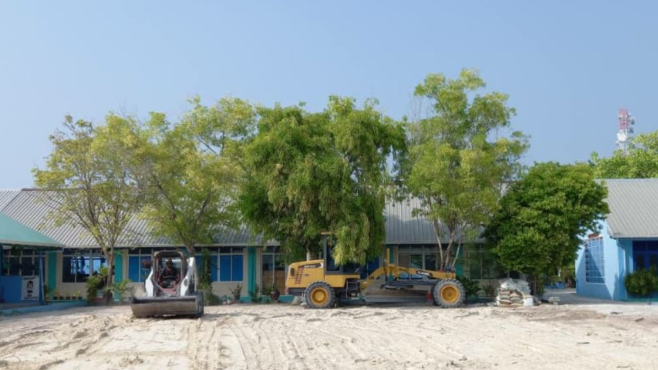 Successfully Levelled and Compacted Play Area at R. Ungoofaaru School: MTCC